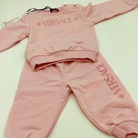 Versace Other - Versace Baby Girls Pink Sweatsuit 9-12 months  Great Gift New with Tags